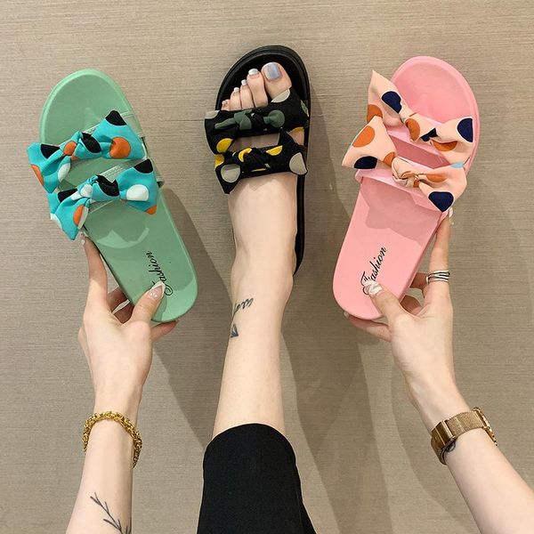 

slippers shoes woman 2021 flat low luxury slides pantofle designer massage rome pu rubber fabric female sli, Black