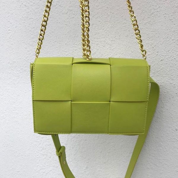 

evening bags genuine leather shoulder messenger 2021 fashion woven cowhide chain bag simple women waist bolsos