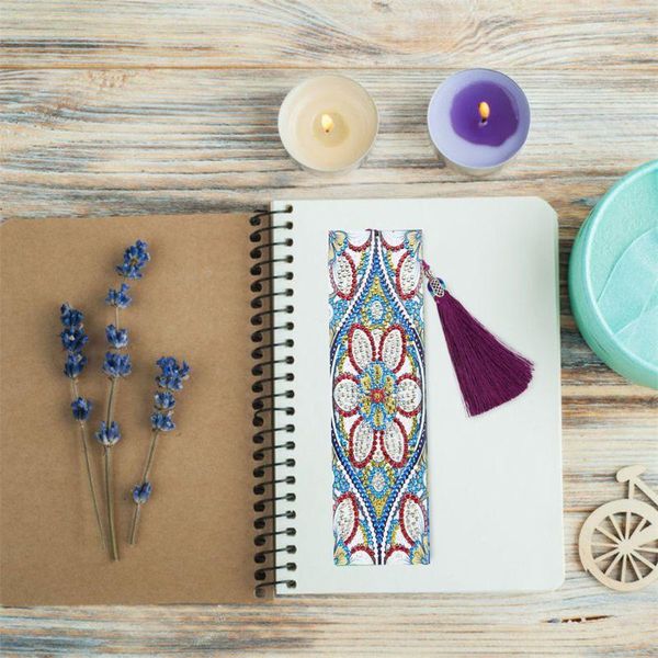 

bookmark diy diamond painting leather tassel book marks special shaped embroidery p9ya