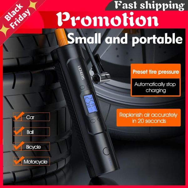 

inflatable pump rechargeable air tire inflator cordless 12v 150psi portable compressor digital car tyre for bicycle balls