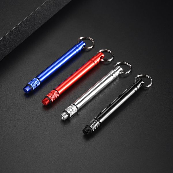 

5 styles of stainless steel key ring keychain environmentally friendly toothpicks fruit fork ultra-light outdoor convenient camping tool, Silver