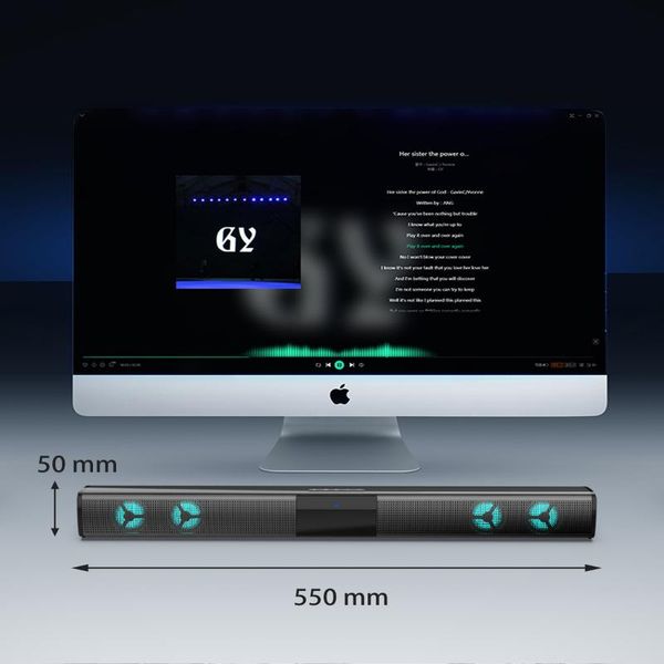 

wireless rgb bluetooth speaker sound bar tv computer echo wall home theater subwoofer surround strip with tf card aux soundbar