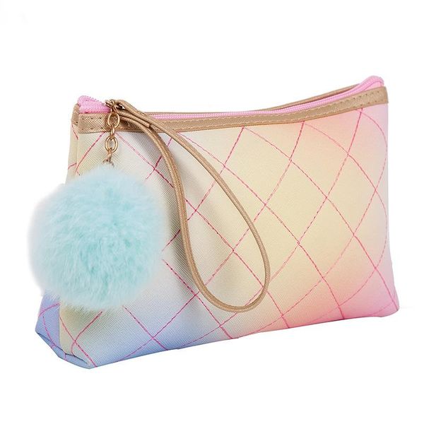 

waterproof cosmetic bag fashion color pu leather makeup large capacity women's portable travel washed storgage organizer bags & cases