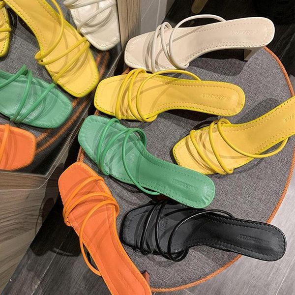 

summer sandals high heel shoes fashion ladies elegant party women buckle open toe narrow band white, Black