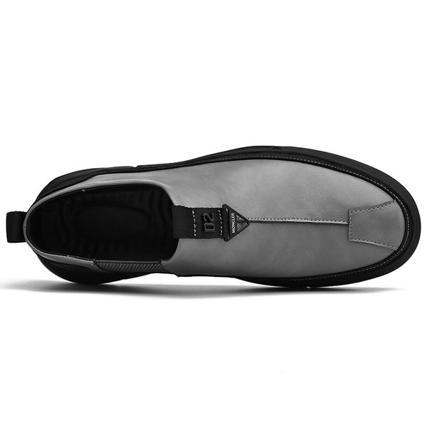 

genuine leather men casual shoes handmade luxury brand mens loafers moccasins slip-on british male boat shoes zapatos de hombre, Red;white