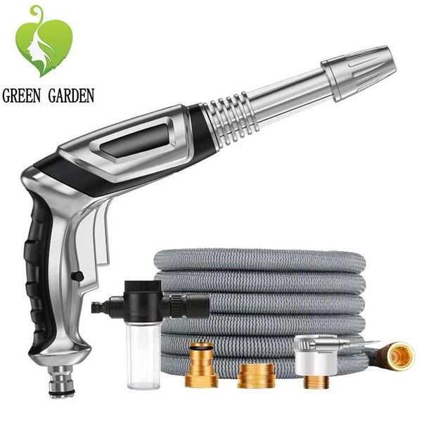 

high pressure washer car wash foam pot water gun flexible magic expandable garden hose watering plastic pipe cleaning tool equipments