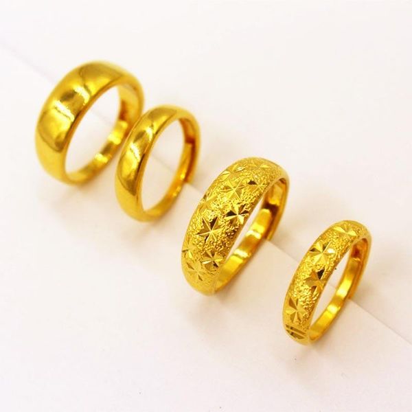 

wedding rings forseven simple gold star pattern smooth adjustable finger ring couple for lovers women men bridal jewelry, Slivery;golden