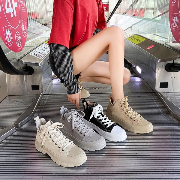 

boots 2021 ins women's tide short autumn korean version of the hong kong style net red retro, Black