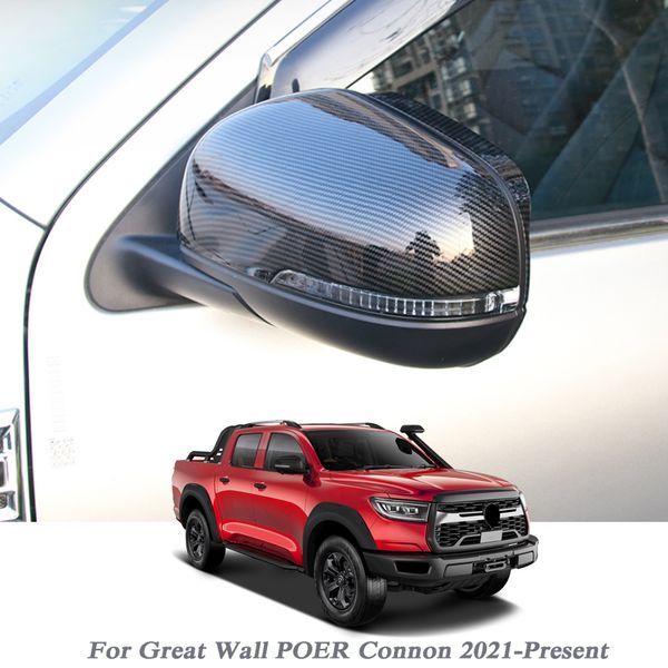 

2pcs car styling sequin for great wall poer connon 2021-present auto rearview mirror cover frame trim abs external accessory
