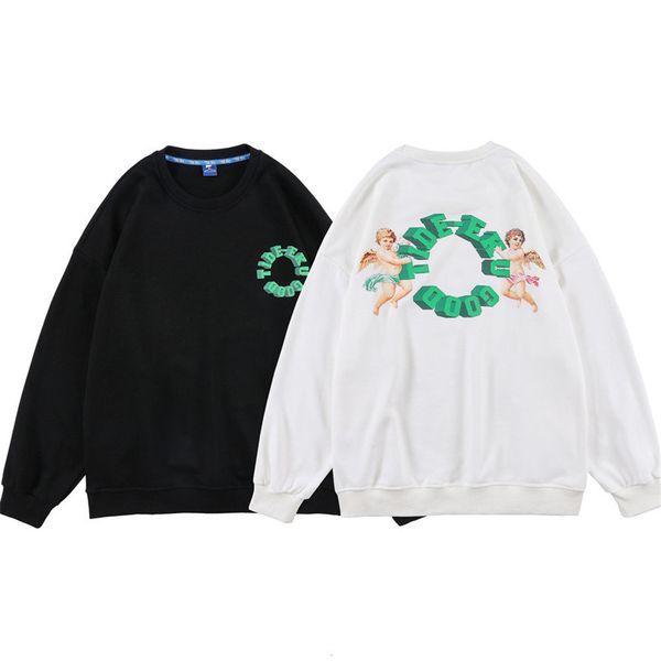 

men's hoodies & sweatshirts baby horn printed terry knitted sweater harajuku men's hoodie, Black