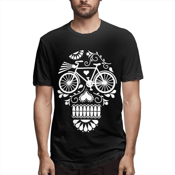 

crazy cranium bicycle men's short sleeve t-shirt summer fashion tees, White;black