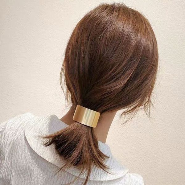 

70%off simple cold wind high texture metal wire drawing rope net red geometric fashion temperament versatile hair loop headband, Pink