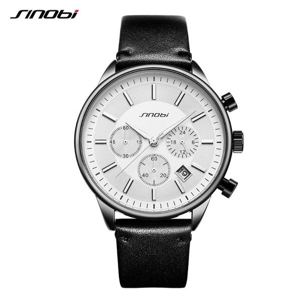 

wristwatches sinobi men watches man analog date male clock quartz wristwatch army military sport leather watch 2021, Slivery;brown