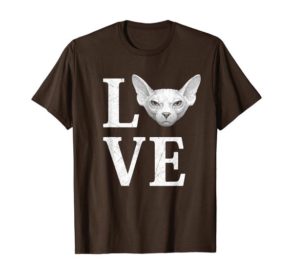 

love sphynx cat t-shirt, White;black
