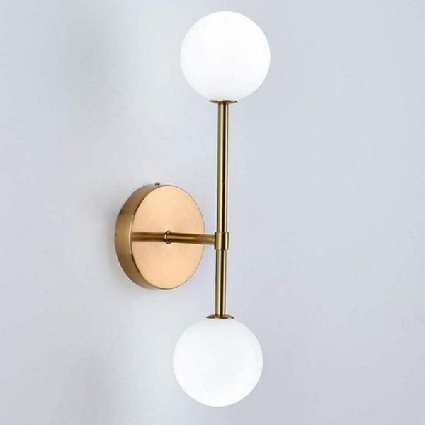

modern minimalist golden glass wall lamp nordic creative bedroom living room aisle staircase personality bedside lb10104