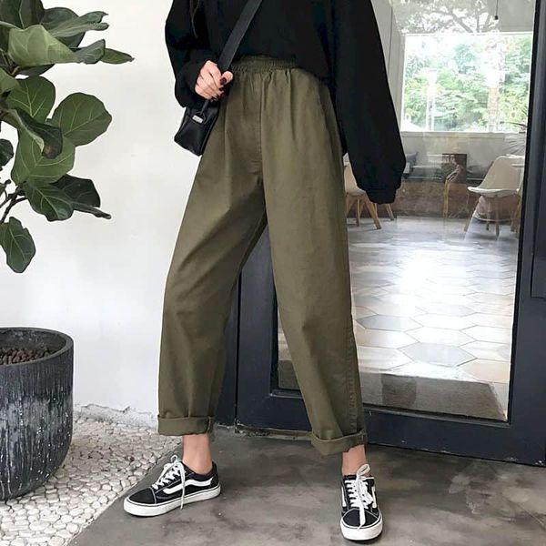 

spring autumn goth pants women streetwear high waist oversized trousers womans straight couple clothes korean fashion women's & capris, Black;white