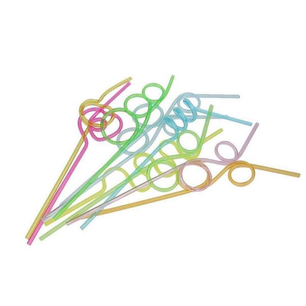 

packaging dinner service 20pcs/set drinking pack crazy curly straws tropical for wedding birthday party table decoration supplies high quali