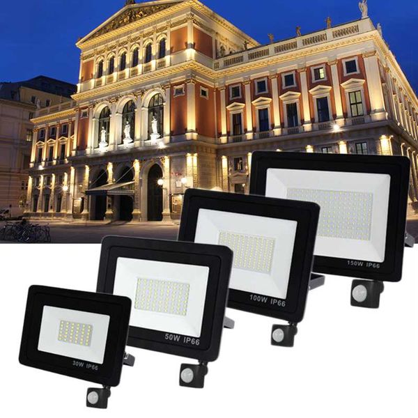 

floodlights pir motion sensor led flood light 10w 20w 30w 50w outdoor floodlight 220v waterproof spotlight for garden wall street