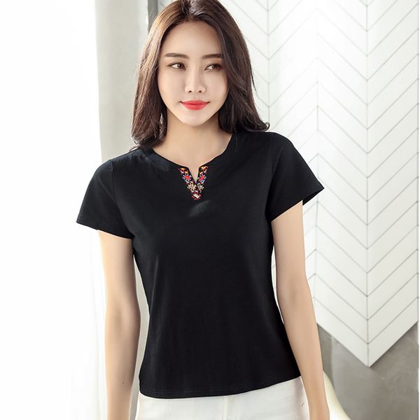 

women's t-shirt short sleeve printing woman's shirt will see of women vogue cotton korean style woman clothes femme 0qab, White