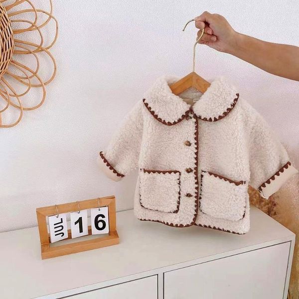 

jackets autumn winter kids children girls fleece coat outwear long sleeve velvet thicken fashion coats wt1327, Blue;gray