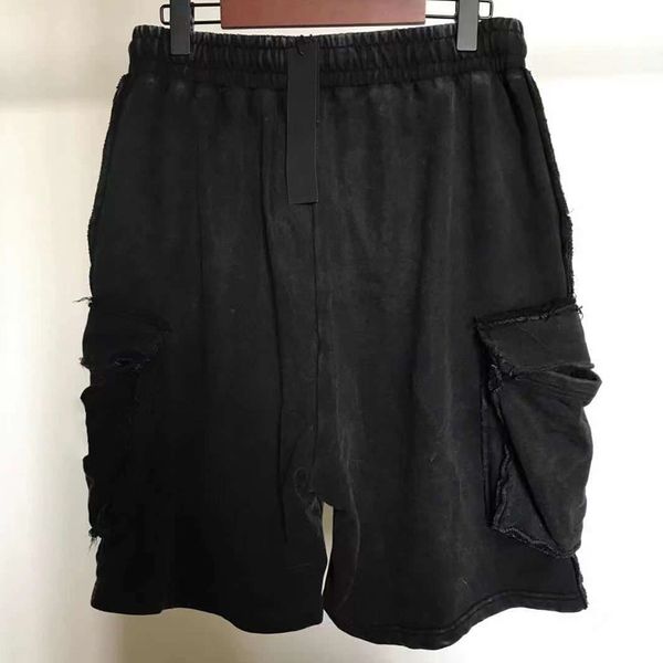 

summer hip hop men shorts joggers broken male trousers solid cotton casual short black color m-2xl b060204, White;black