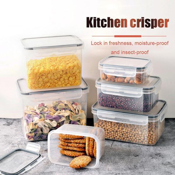 

storage bottles & jars 3pcs food container sealed moisture-proof kitchen refrigerator grains beans keep fresh box household tools