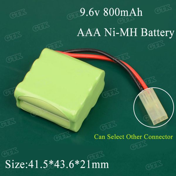 2 pcs 9.6v 800mAh AAA Ni-MH Bateria recarregável com conector para luzes solares ferramentas elétricas pequenas equipamentos eletrônicos
