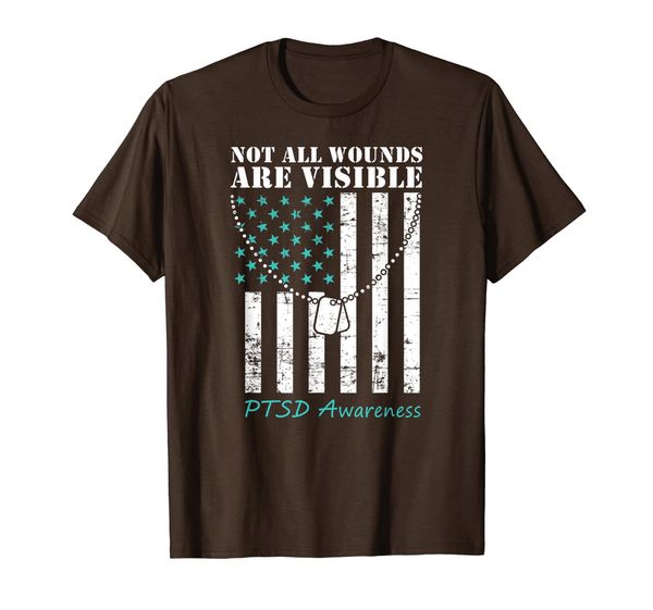 

not all wounds are visible t shirt teal ribbon warrior, White;black