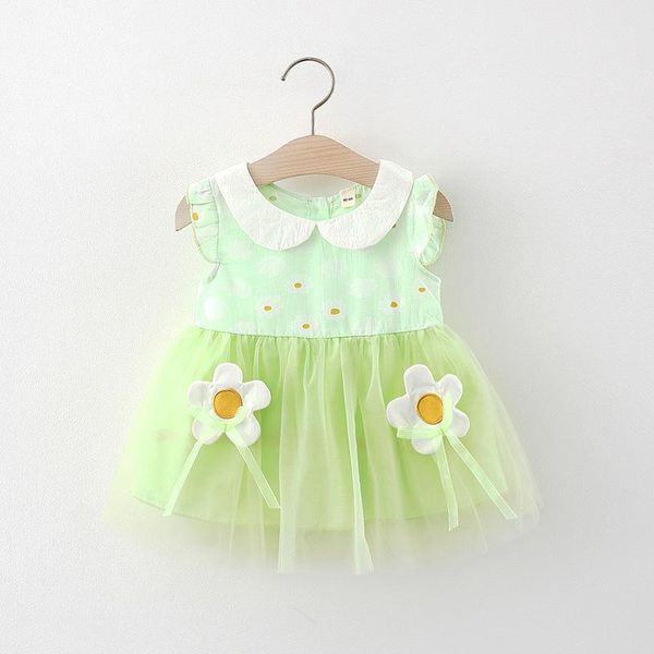

baby girl dresses floral party summer tutu cute mesh princess dress for girls toddler kids child clothes girl's, Red;yellow