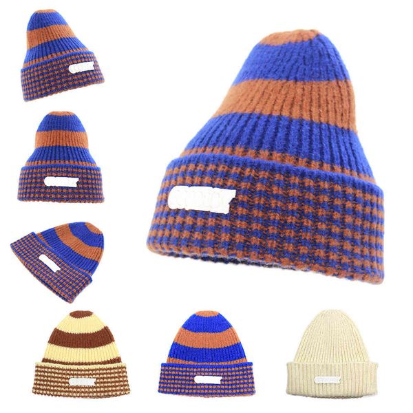 

good boy knitted hat letter hip hop embroidered wool outdoor leisure warm cold wardrobe accessories, Blue;gray