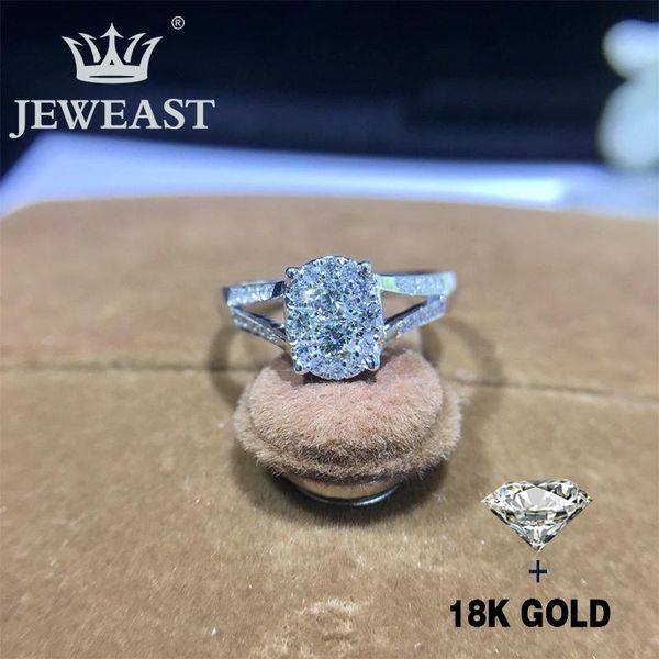 

cluster rings natural diamond 18k gold pure ring beautiful gemstone good upscale trendy classic party fine jewelry sell 2021, Golden;silver