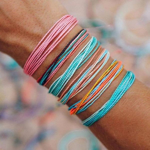 

bangle alyxuy multilayer boho braided circle rope handmade color bracelet soft wristband gift charm hand jewelry, Black
