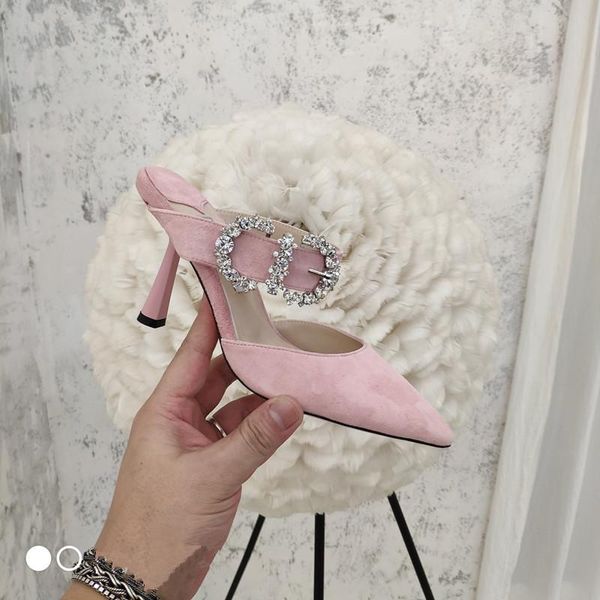 

leather fashion joker ladies sandals slippers, Black