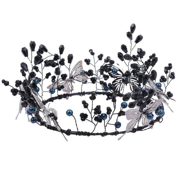 

hair clips & barrettes butterflies headdress wedding gown accessory crown decor for women (black), Golden;silver