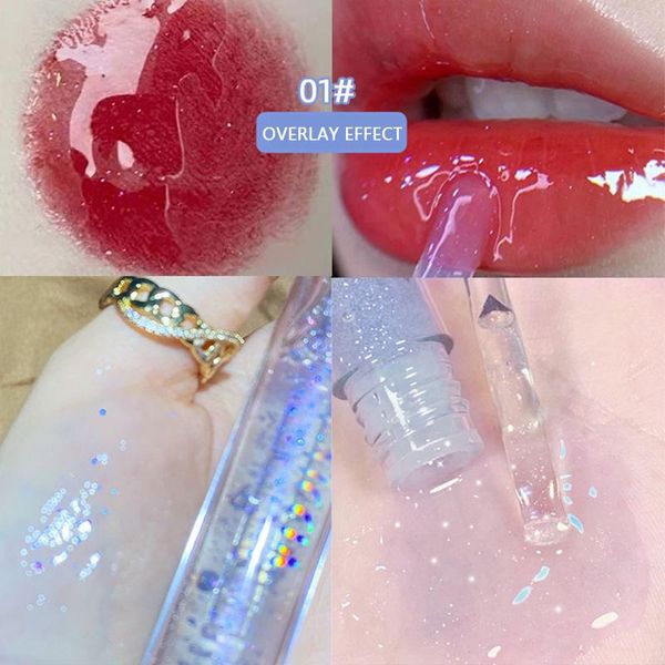 

lip gloss natural high liquid lipstick transparent water glass moisturizing mirror wet glaze honey face tslm1