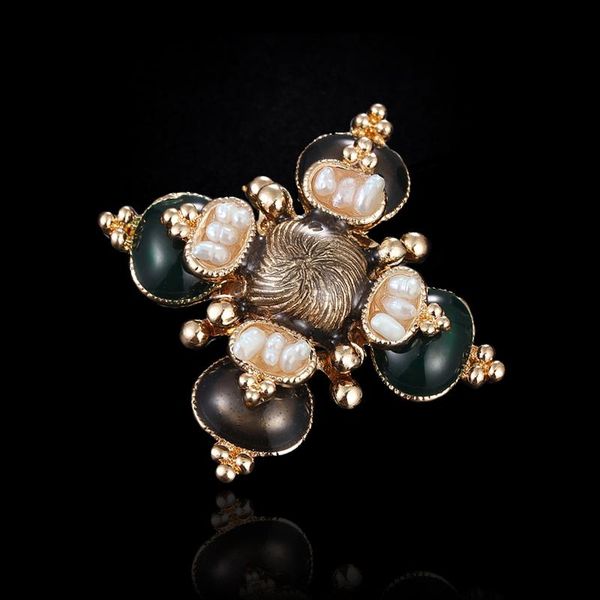 

pins, brooches muylinda vintage baroque irregular pearls and geometric clothespins women scarf suit clip pins clothing accessories, Gray