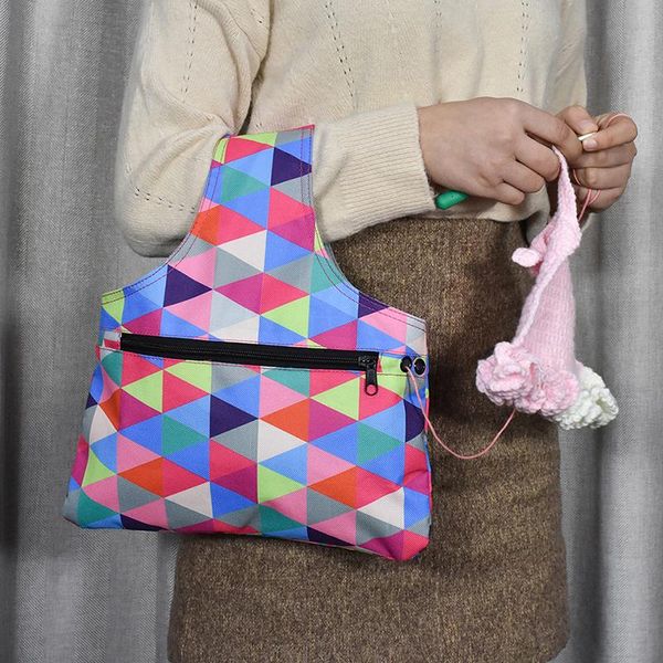 

storage bags portable knitting needle bag oxford cloth yarn crochet knit organizer