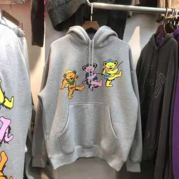 

men's hoodies & sweatshirts cordon suits three little grizzlies impression gray female watch thicken casual sports pants, Black