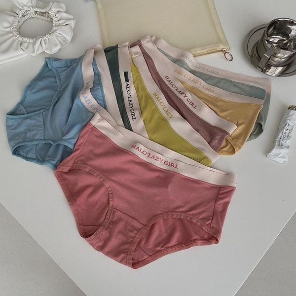 

women's panties xl underwear girls cotton shorts solid color, Black;pink