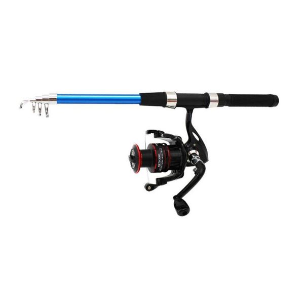 

boat fishing rods speed ratio 5.5:1 rod fiberglass fish pole folding adjustable with 200 reel
