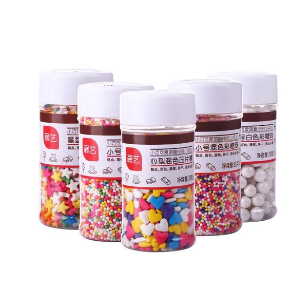 

70g/85g mixed edible sugar beads pearl candy fondant diy donut cup cake baking material colorful ball decoration & pastry tools