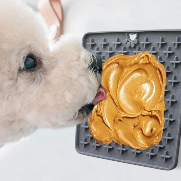 

dog bowls & feeders silicone pet supplies sucker lick pad slow food cross with