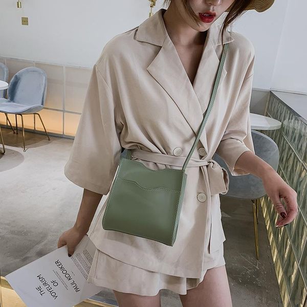 

evening bags bag female 2021 style simple solid color all-match student pu casual shoulder/crossbody mini