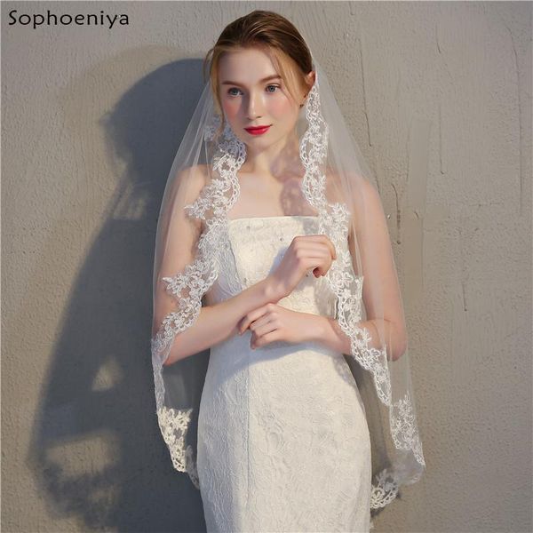 

bridal veils arrival veil lace edge single layer white lvory 1.5 meter wedding with hair comb accessories, Black
