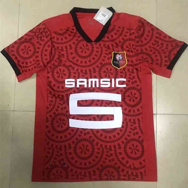 

20-21 french team rennes cold home / away jerseys nion hunu kamavinga training football shirt, Black;white