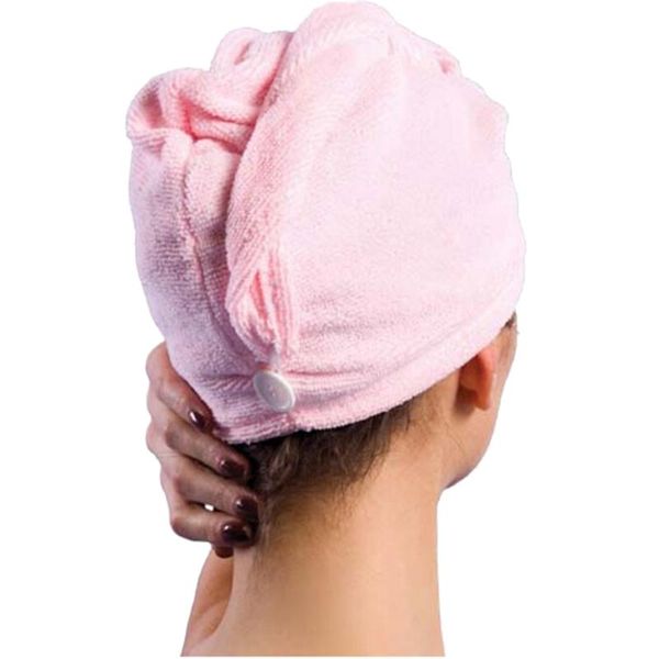 

girl's hair drying hat quick-dry towel cap bath microfiber solid super absorption turban dry accessory set
