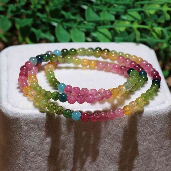 

tourmaline bracelet natural a5 gradient tourmaline 3-ring bracelet, Black