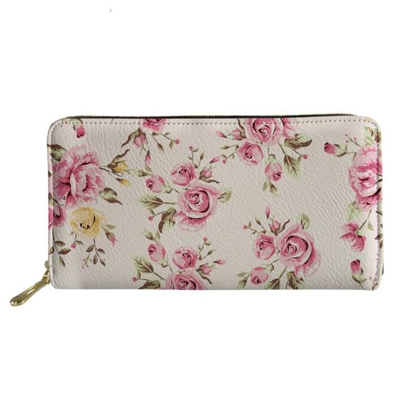 

wallets women long purse large capacity phone pocket wallet floral printing functional cash money bag card holder for ladies murse sumka, Red;black