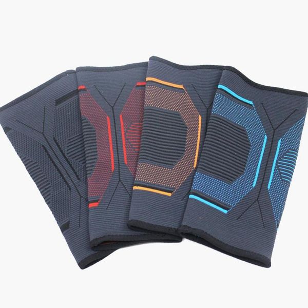 

elbow & knee pads brace breathing anti-skid thin sports knit pair good elasticity non-slip wear-resistant sleeve, Black;gray