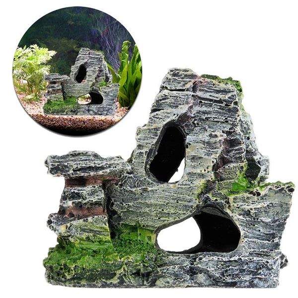 

aquarium decoration resin artificial fish tank fake rockery landscape ornaments false rocks crafts for decorations